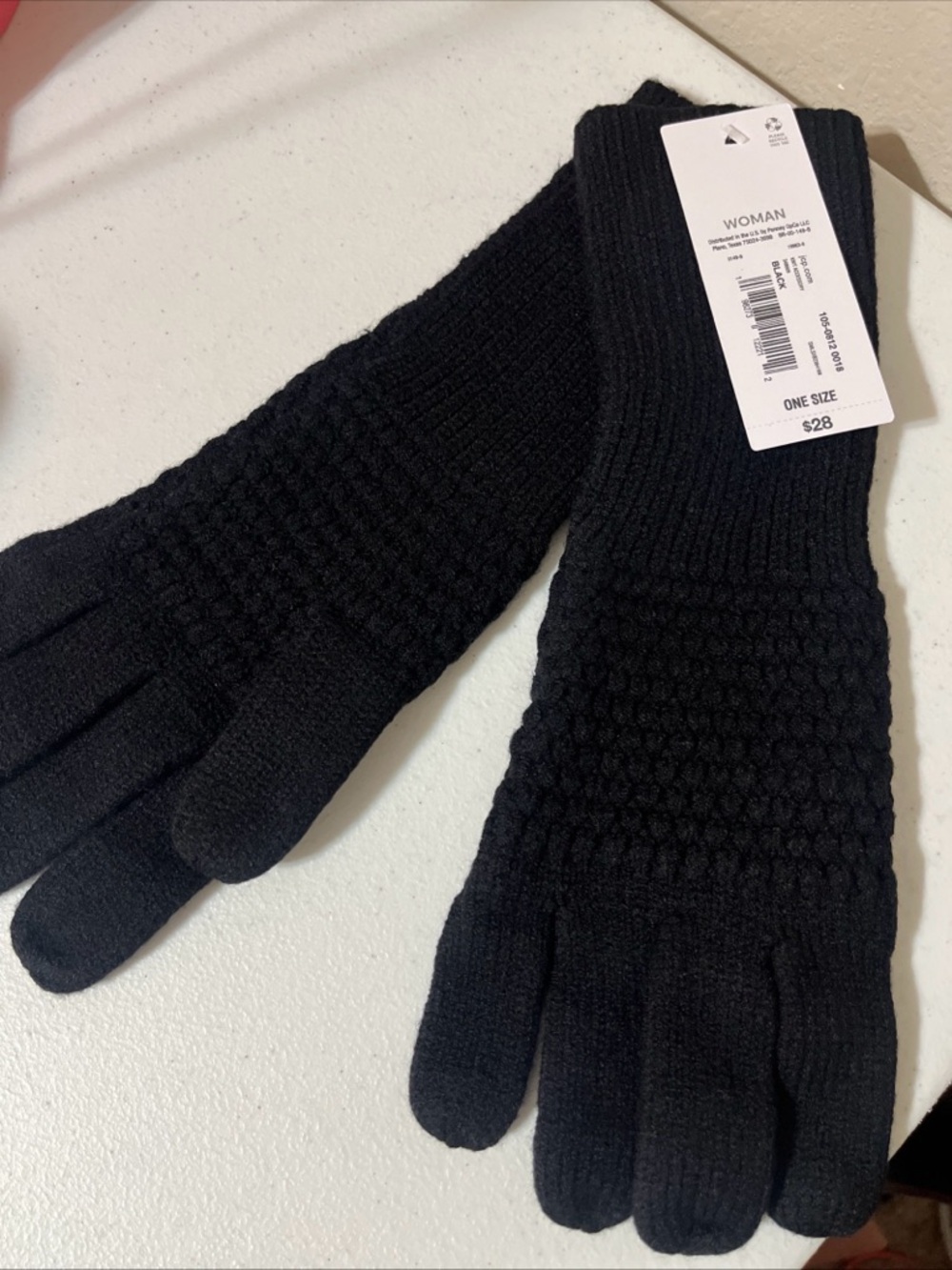 Liz Claiborne Gloves Womens One Size Knit Long Elbow Warm Textured Winter